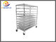 ESD SMT Reel Storage Trolley ผลิตภัณฑ์ป้องกันไฟฟ้าสถิตย์ ESD Rolling Industrial Metal Utility Utility Cart